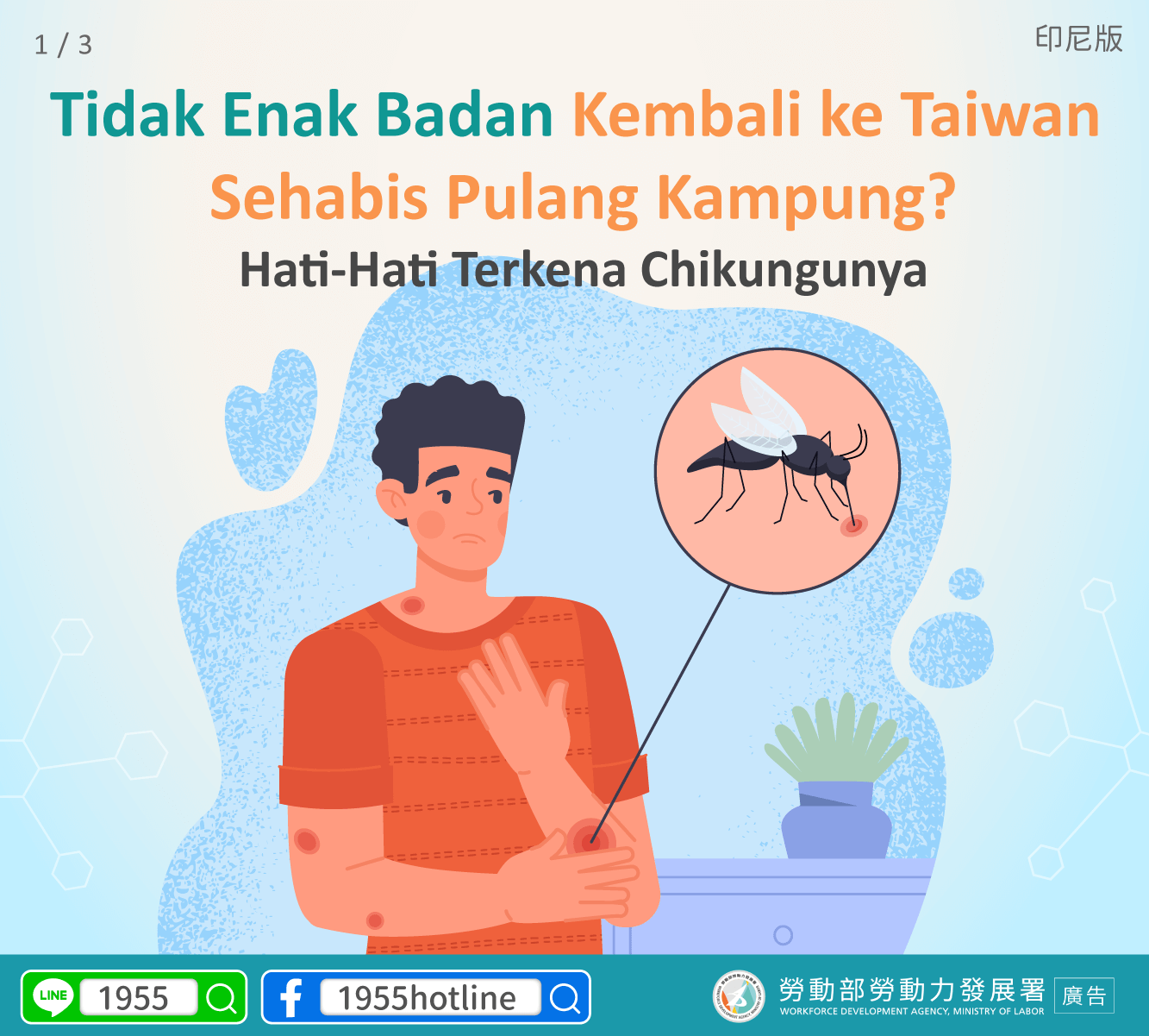 【印文版1】返鄉回臺身體不適？小心是屈公病發作！